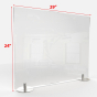 Ghent 29" W x 24" H Clear Acrylic Plexiglass Freestanding Desk Privacy Panel