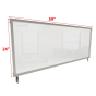 Ghent 59" W x 24" H Frosted Acrylic Plexiglass Desk Privacy Panel