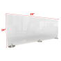 Ghent 59" W x 24" H Frosted Acrylic Plexiglass Freestanding Desk Privacy Panel