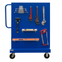 Durham Steel 1200 lb Double Sided Pegboard A-Frame Truck with 60 Tool Holder Set