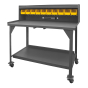 Durham Steel 60" x 30" Mobile Workbench with Louvered Back Panel and 5 Outlets