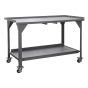 Durham Steel 72" x 30" Mobile Workbench with Back and End Stops