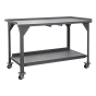 Durham Steel 60" x 36" Mobile Workbench with Back and End Stops