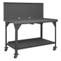 Durham Steel 60" x 36" Mobile Workbench with Louvered Back Panel