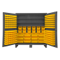 Durham Steel HDC72-192-3S 72" x 24" x 78" 12 Gauge Heavy Duty Bin Storage Cabinet, 3 Shelves & 192 Hook-On Bins (Shown in Yellow)