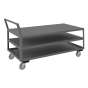 Durham Steel 3-Shelf 1200 lb Load Low Deck Stock Carts