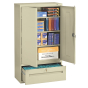 Tennsco DWR-6618 Storage Cabinet with Lateral Drawer (Shown in Putty)