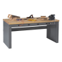 Tennsco EB-1-3072M Hardwood Electronic Workbench with Panel Legs, Stringer, Outlet Panel (72" W x 30" D)