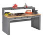 Tennsco EB-2-3072C Compressed Wood Electronic Workbench with Panel Legs, Stringer, Outlet Panel, Electronic Riser (72" W x 30" D)