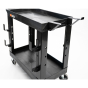 Luxor 2-Shelf 18" x 32" Heavy-Duty HDPE Utility Cart 600 lbs. Load