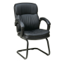 Office Star Work Smart Eco-Leather Mid-Back Guest Chair