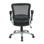 Office Star Work Smart EM Series Bonded Leather Screen Mid-Back Manager Chair