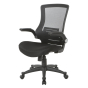 Office Star Work Smart Screen Mid-Back Manager Chair With Padded Flip Arms