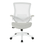 Office Star Work Smart White Screen Mid-Back Manager Chair