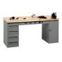 Tennsco EMB-2-3072C Compressed Wood Top Electronic Modular Workbench with 1 Drawer, 1 Cabinet (72" W x 30" D)