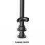 ADM EP5 Black Steel Corner Post for Bolted Sneeze Guards