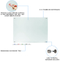 Vergo 4' x 3' Frosted White Glass Whiteboard