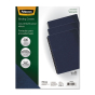 Fellowes 7.5 Mil 8.75" x 11.25" Round Corner Linen Texture Navy Binding Cover, 200/Pack