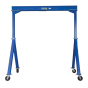 Vestil 15' Fixed Height Steel Gantry Crane With Nylon Casters, Blue
