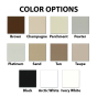 Color Options (Reference purposes, actual color may vary slightly)