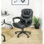 Office Star Work Smart FL Series Faux Leather Mid-Back Manager Chair