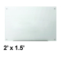 Quartet Infinity 2' x 1.5' White Frosted Glass Whiteboard