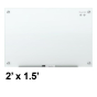 Quartet Infinity 2' x 1.5' White Magnetic Glass Whiteboard