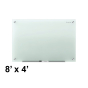 Quartet Infinity 8 ft. x 4 ft. White Frosted Glass Whiteboard (Smaller size shown; actual model has 8 mounting points) 