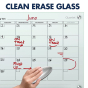 Quartet Infinity 2' x 1.5' Monthly Calendar Glass Whiteboard, Magnetic