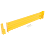 Vestil Steel 54" L Two Ribbed Drop In Style Guard Rail, Yellow