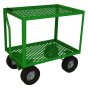 Durham Steel 1000 lb Load 2-Shelf Garden and Nursery Carts