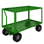 Durham Steel 1000 lb Load 2-Shelf Garden and Nursery Carts