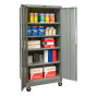 Hallowell 400 Series 36" W x 24" D x 72" H Mobile Storage Cabinet, Assembled (Shown in Dark Grey)