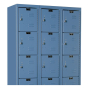 Hallowell 6-Tier 3-Wide Premium Box Lockers, Unassembled, 36" W x 18" D x 78" H