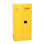 Eagle HAZ2610 Self Close Two Door 1-Vertical Drum Hazardous Material Safety Cabinet, 55 Gallons, Yellow