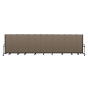 Screenflex Freestanding 24' W x 72" H Heavy Duty Mobile Configurable Fabric Room Divider (Shown in Walnut)