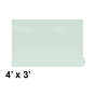 Ghent HMYRN34FR Harmony 4 x 3 Radius Corners Frosted Non-Magnetic Glass Whiteboard