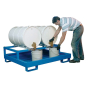 Vestil 55-Gallon Steel Drum Rack Spill Containment Basins, 600 to 2400 lb Load