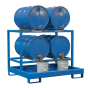 Vestil 55-Gallon Steel Drum Rack Spill Containment Basins, 600 to 2400 lb Load
