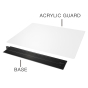 Quartet 30" W x 24" H Adjustable Freestanding Clear Acrylic Plexiglass Sneeze Guard, Pack of 4