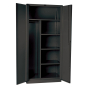 Hallowell DuraTough Classic 24" D x 78" H Extra Heavy-Duty Combination Storage Cabinets, Assembled, Charcoal