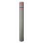 IdealShield 1/8" Thick Flat Top 4" Bollard Cover with Reflective Red Stripes 67" H (Shown in Grey)