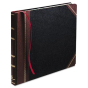 Boorum & Pease 10-7/8" x 14-1/8" 300-Page Record Rule Columnar Book, Black Cover