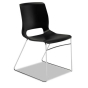 HON Motivate High-Density Plastic Stacking Chair, Black, 4-Pack
