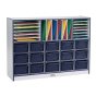 Jonti-Craft Rainbow Accents Sectional Mobile Cubbie Classroom Storage with Trays