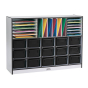 Jonti-Craft Rainbow Accents Sectional Mobile Cubbie Classroom Storage with Trays