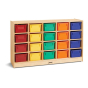 Jonti-Craft 20 Cubbie-Tray Mobile Classroom Storage with Colored Trays