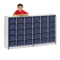 Jonti-Craft Rainbow Accents 30 Cubbie-Tray Mobile Classroom Storage with Trays