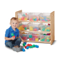 Jonti-Craft Cubbie-Tray Classroom Storage Rack with Clear Cubbie-Trays