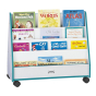 Jonti-Craft Rainbow Accents Double Sided Pick-a-Book Mobile Display Stand